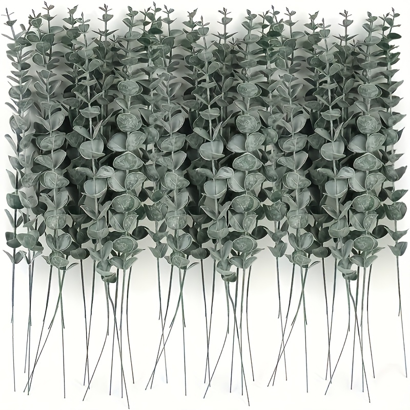 TEMU 100 Stems Of Realistic Eucalyptus - Cluster Of Green Artificial Leaves, Ideal For Bouquets, Wedding Centerpieces, Home And Office Decor, Parties