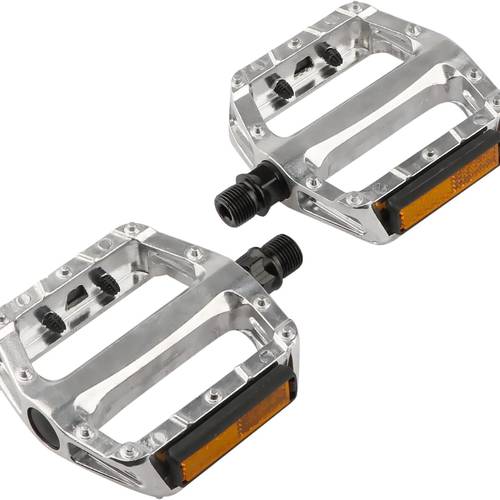 bike pedals aluminum alloy bicycle pedals with reflector for mountain bike road bike and other bicycles threads size 9 16 inch