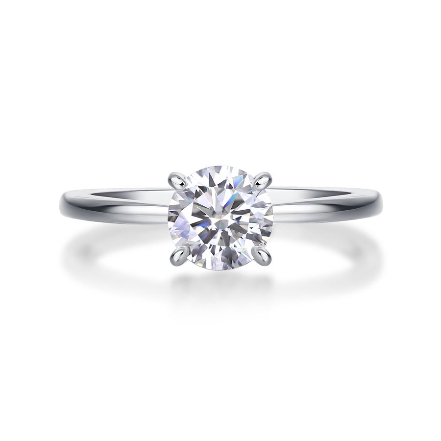 S925 Silver Couple Rings with Moissanite, Elegant Gift Box