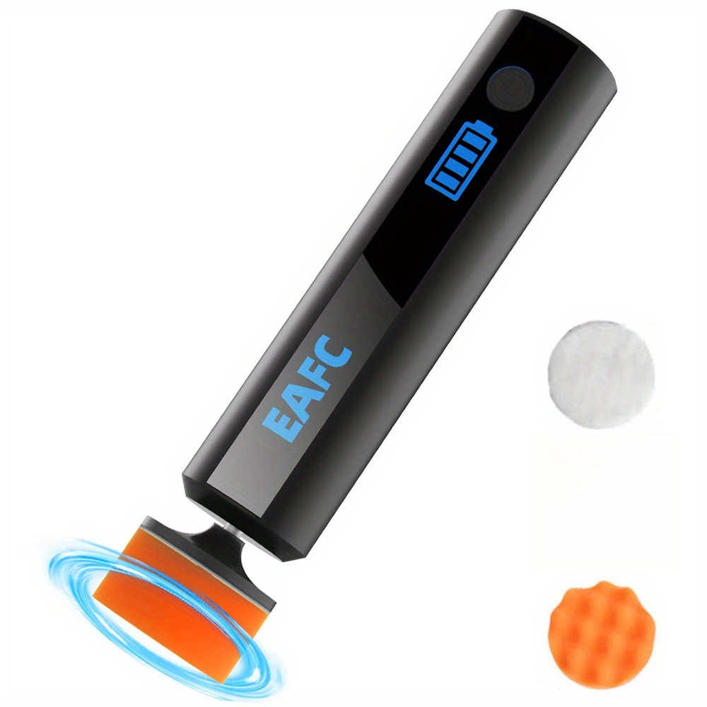 Eafc Wireless Mini Polisher, Small Car Detail Scratch Polishing, Comes With 3 Polishing Discs, Multi-functional Detail, Corner Polishing, Portable, Compact And Easy To Store Polishing Tool Set