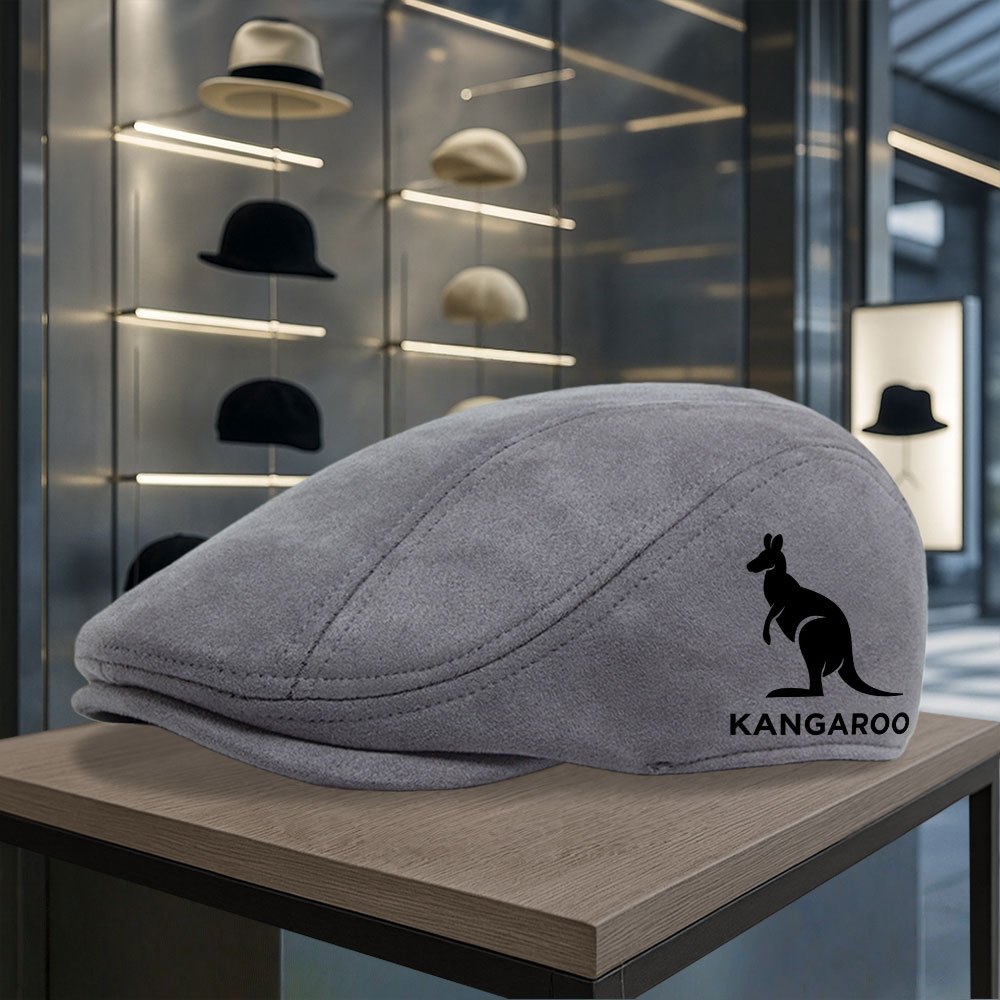 TEMU Kangaroo Pattern Printed Design Men's Newsboy Cap, Unisex Classic Beret, Adjustable Baseball Beret, Suitable For All Weather, Casual Outdoor