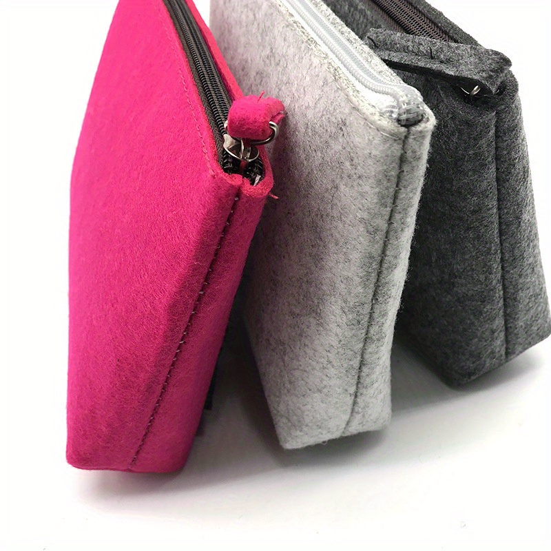 -bag Storage Bag 3 Pcs Felt Makeup Bag, A Bag For Organizing Makeup Items, A Travel Bag With A Zipper, Makeup Bag, Multi-functional Pencil Case, Suitable For Christmas And Mother's Day