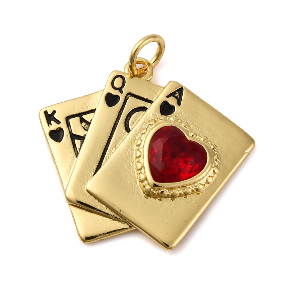 TEMU 1pc Pendentif de en laiton plaqué or avec micro pavé de , mesurant 22X23.5X4.5Mm, idéal pour la création de bijoux et d'ornements, parfait pour