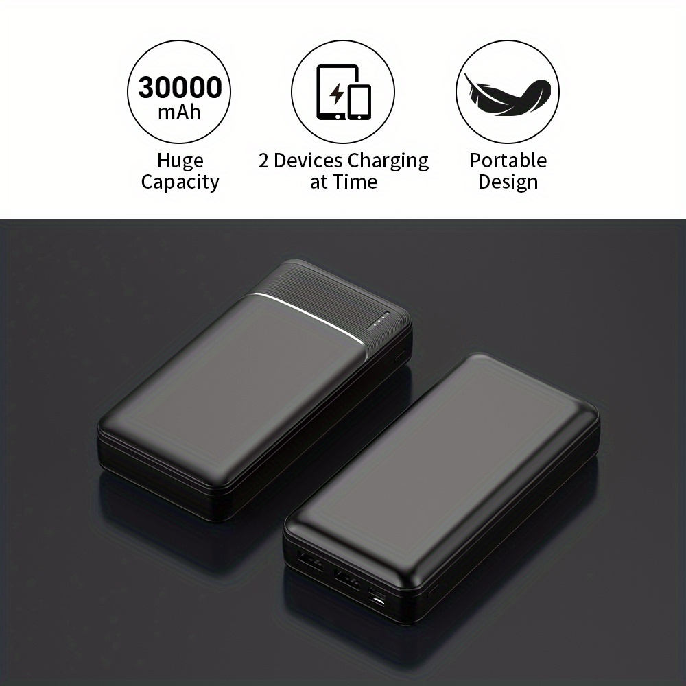 

Portable Charging Bank, 30000mah Mobile Power Supply, Built- Usb-c Interface, Led Battery Indicator, Suitable For / 15/ 14/ 13/ 12, , Samsung, Etc., Suitable For Travel