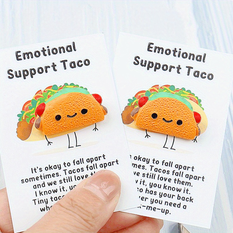 PRNTABLE Emotonal Support Taco Tags, Let's Taco 'bout T, Dgtal PDF...