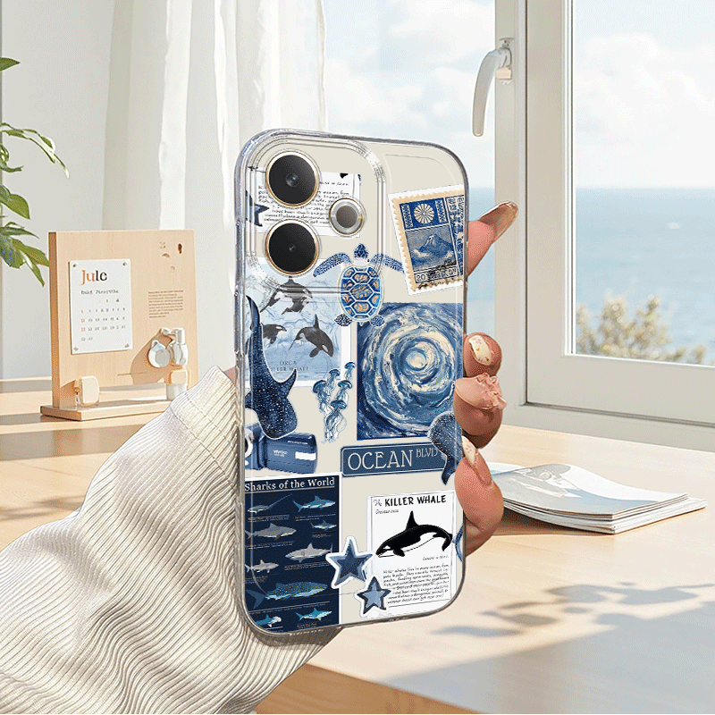 TEMU Phone Case - Hobby Marine Animal Phone Case Suitable For Oppo A3 A3 Pro A3x A5 5g A5 Pro A5x A5i A16 A17k A18 A20 A38 A40 A55 A57 A57s A58 A60
