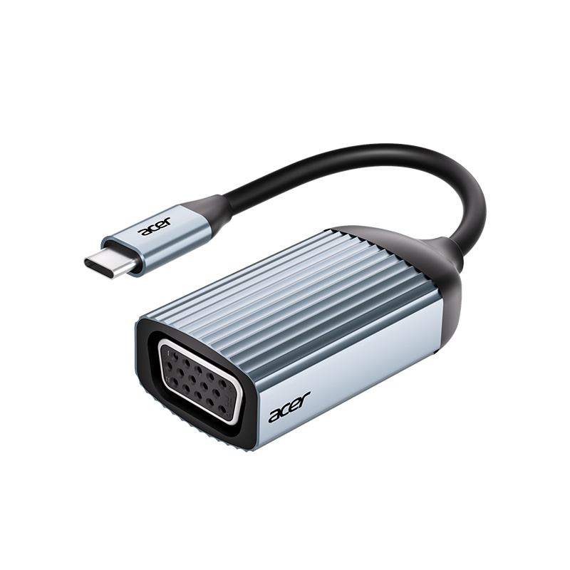 Image of Acer Type-c To Vga Adapter, 1080p Full Hd Video Output, Plug-and-play No Driver Required, Portable Converter For Macbook Laptop Screen Mirroring