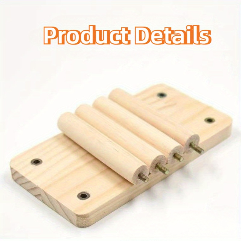 Wooden Hamster Platform with Chew-Resistant Play Landscape