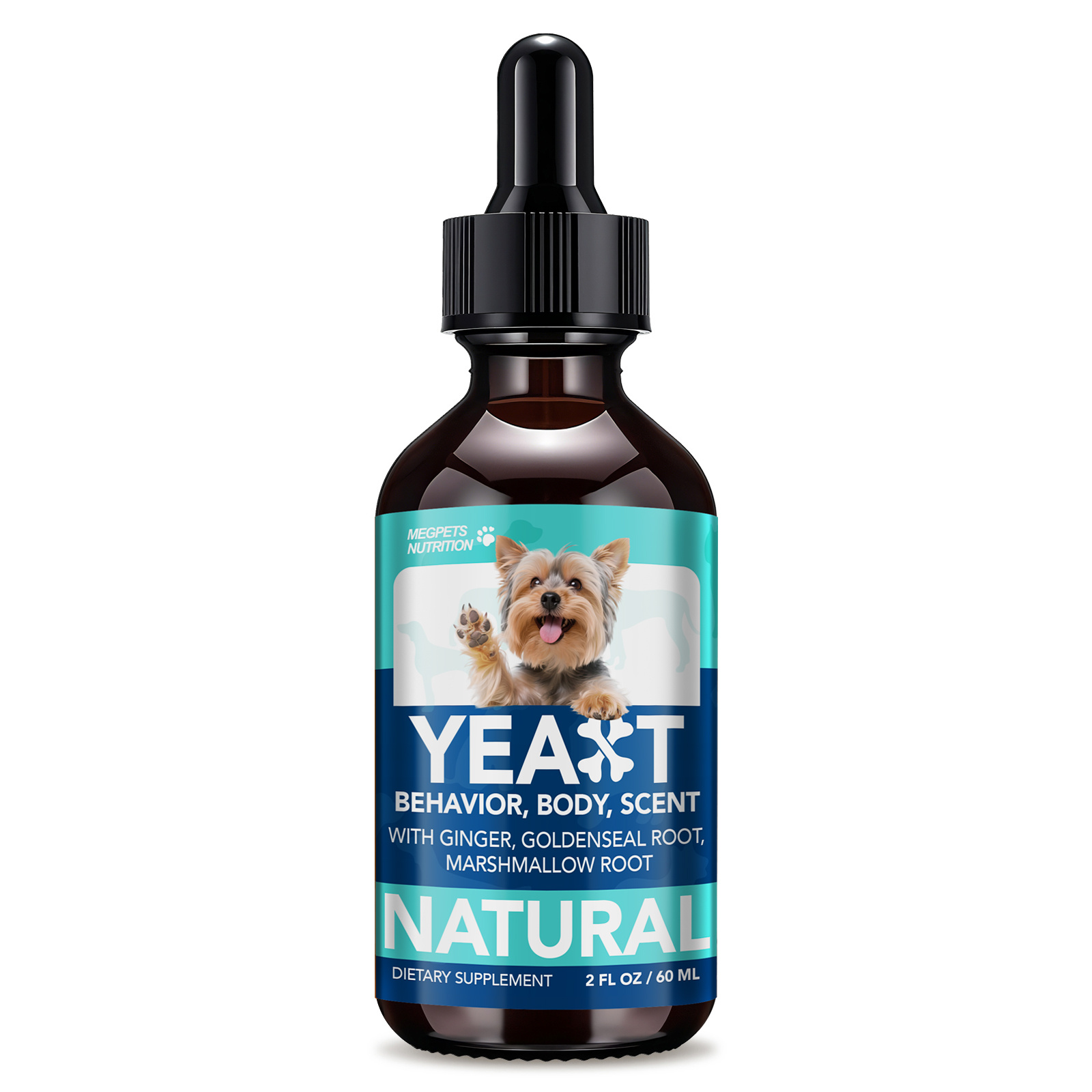TEMU Yeast Supplement Drops For Dogs And Cats - - With Pau D' Bark Liquid Extract And Extract - - 2 Fl.oz (60 Ml)