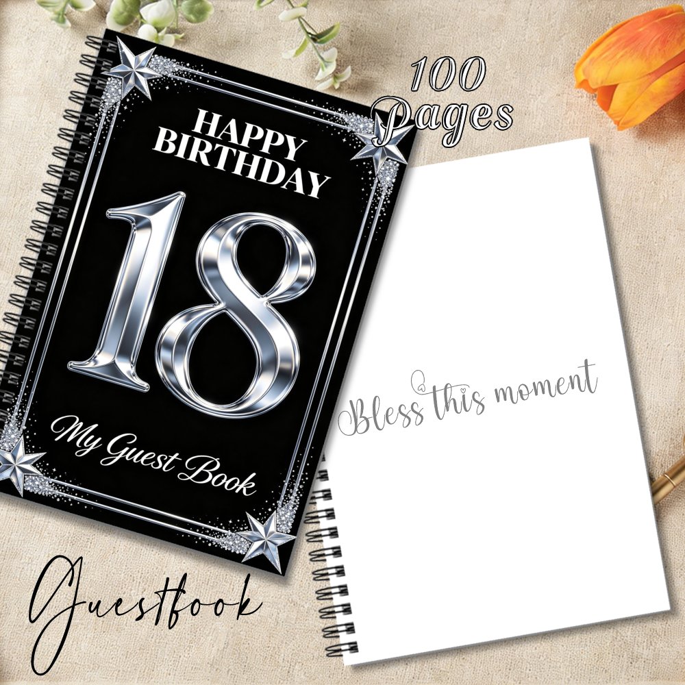 TEMU 'or à 1 pièce pour 18e anniversaire, paillettes argentées et noires, cadeau idéal pour un ami, convient à divers événements de