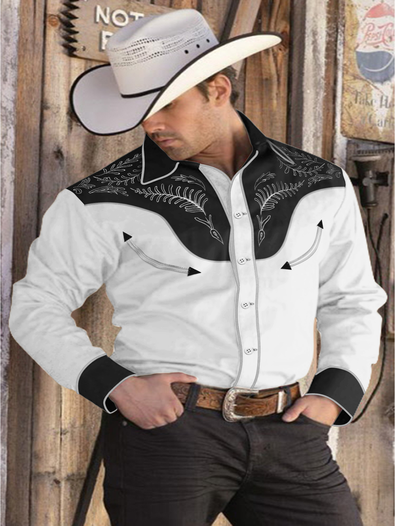western dress shirts for men Cinch Western Shirt Mens Long Sleeve Solid Pinpoint Red MTW1103313
