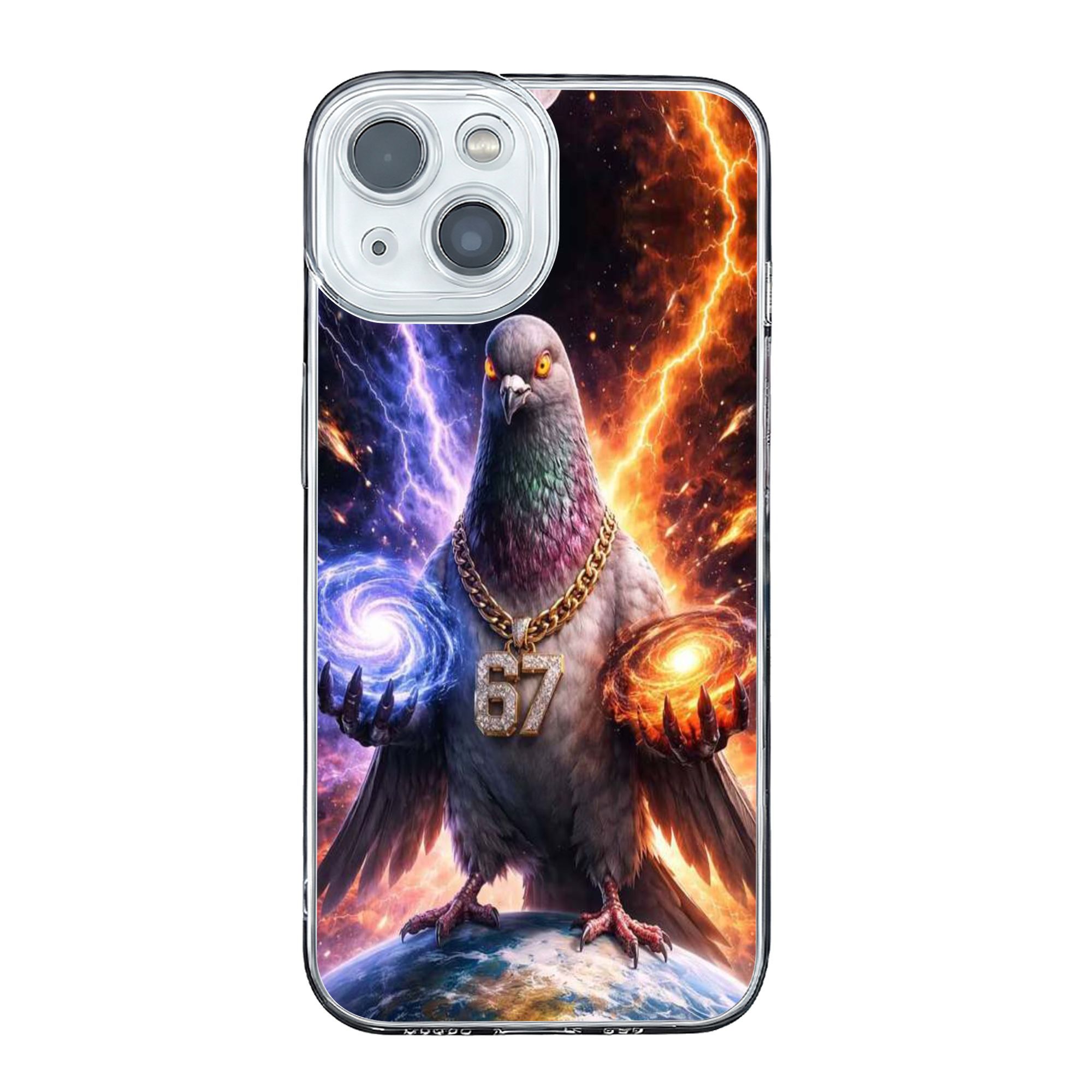 TEMU Phone Case - 1 Unit Of The 67 Meme Pigeon Case, A Protective Cover Compatible With Various For Iphone Including 17, 16, 15, 14, And 13 Pro Max