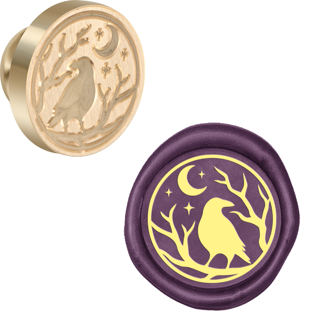 TEMU Wax Seal Stamp Heads Featuring Letters And Animals, 25mm Brass, Ideal For Embellishing Invitations, Gift Boxes, And Packaging Bags