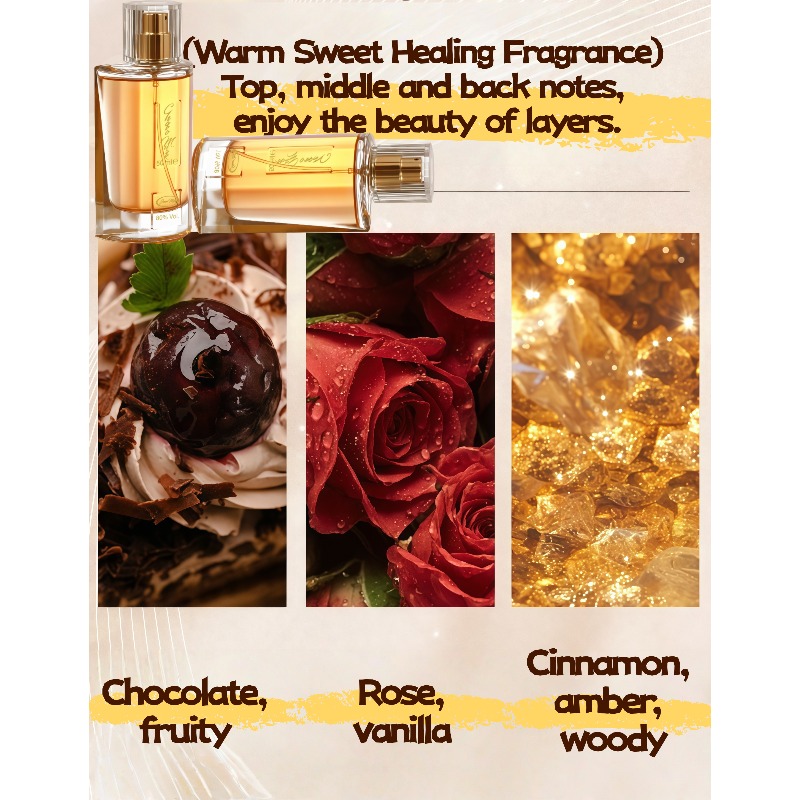 TEMU Dubai Exotic*1+3ml*1 Unisex - Men' - Women's Chocolate - Gourmet Tones - Pure Botanicals Long Lasting, , Suitable For , Perfect Everyday -