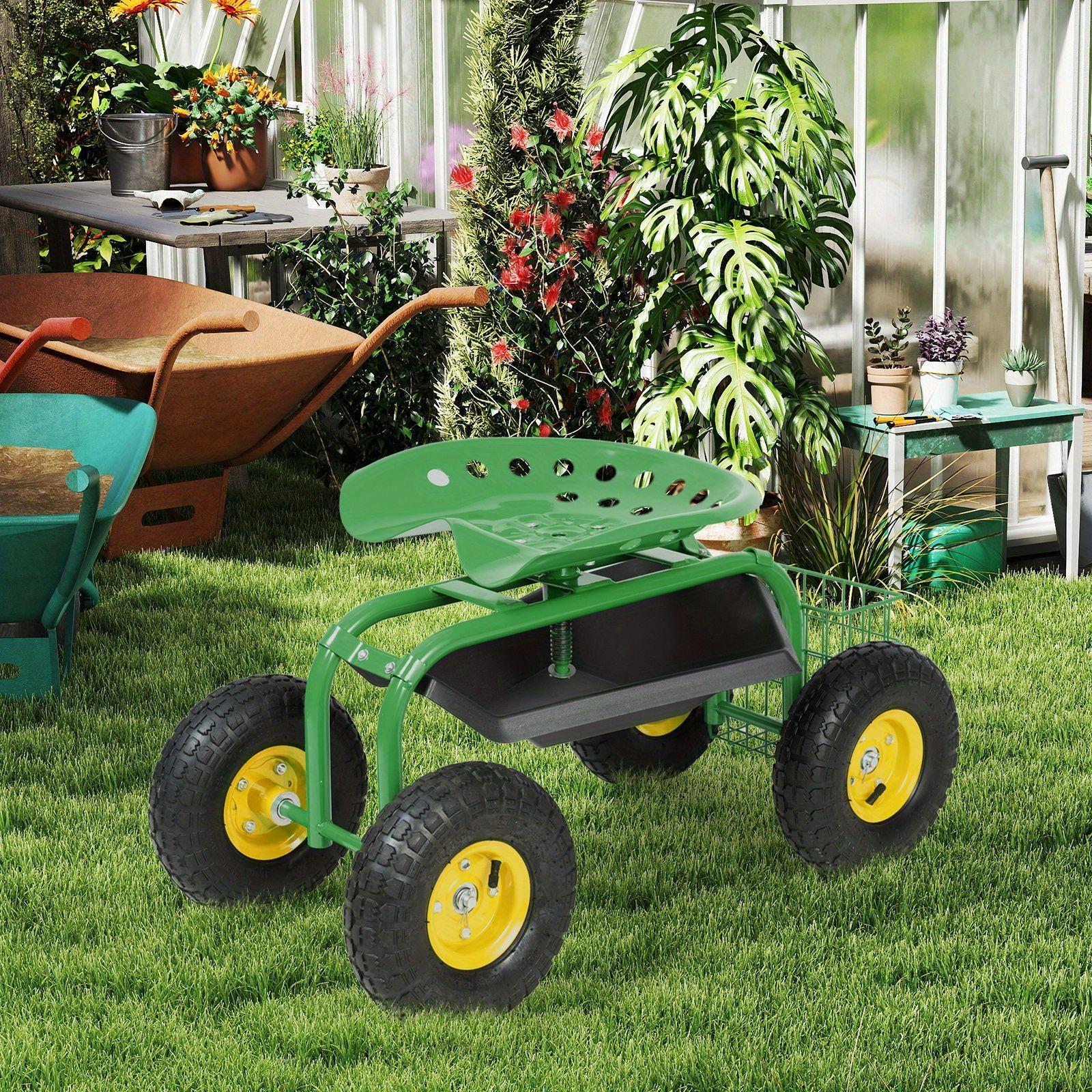 With Wheels Gardening Stools For Elderly Garden Carts With Wheels ZanQee Garden  Cart With Seat Rolling, image size:1600x1600