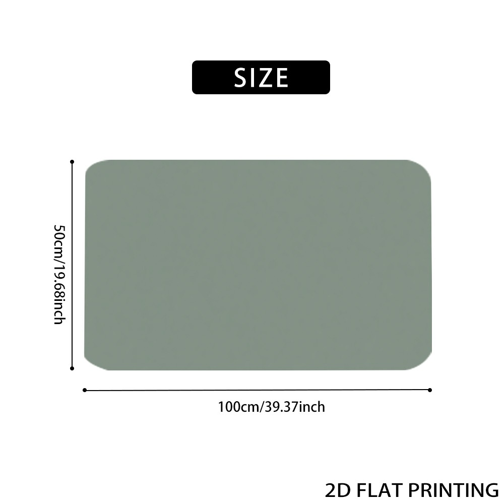 TEMU (2d Flat) 1pc Solid Sage Table Mat, , Printed Table Mat, Easy To Store, Practical, Elegant Appearance, Suitable For Dining Table, Home