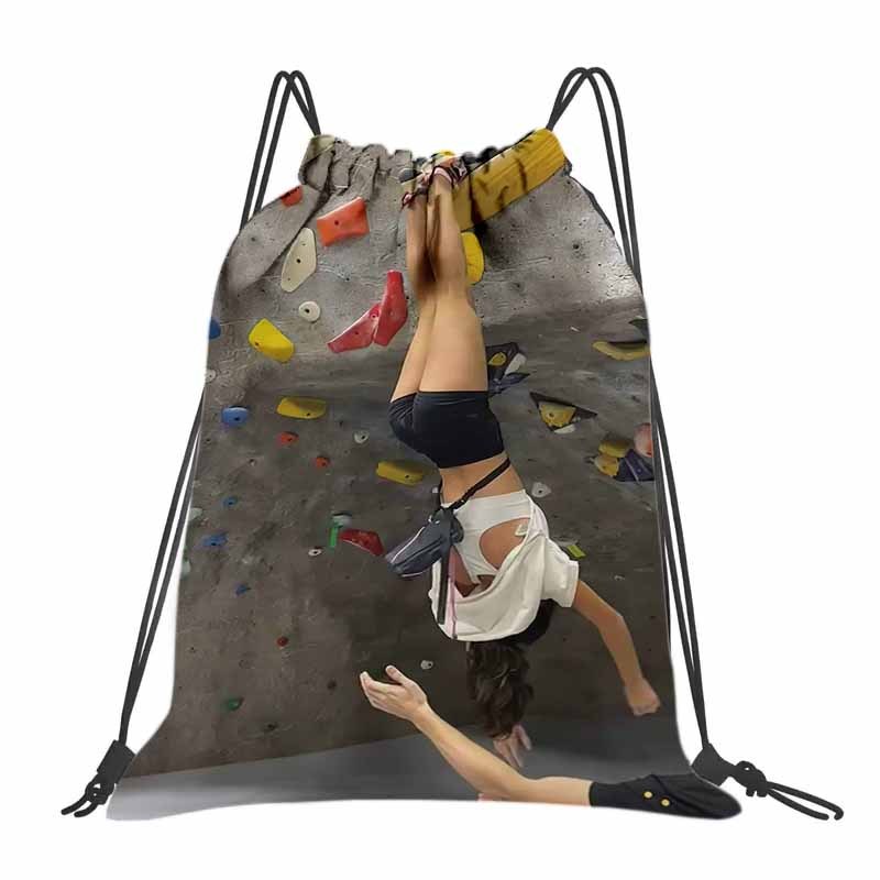 1pc rock climbing chalk bag bucket belt backpack durable oxford fabric portable multi pocket suitable for gym travel sports