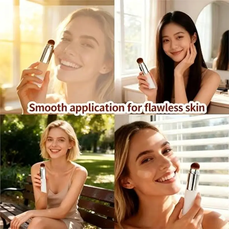 blanc cover cream stick 0 46oz ivory natural beige 2 in 1 color changing foundation stick moisturizing and concealing base makeup double ended with built in brush portable for everyday use quick touchup smooth Product details 6