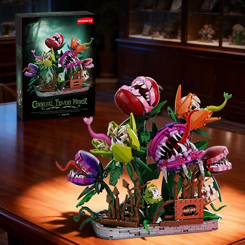 1266pcs Piranha Plant Building Blocks Toy Set for Creative Display