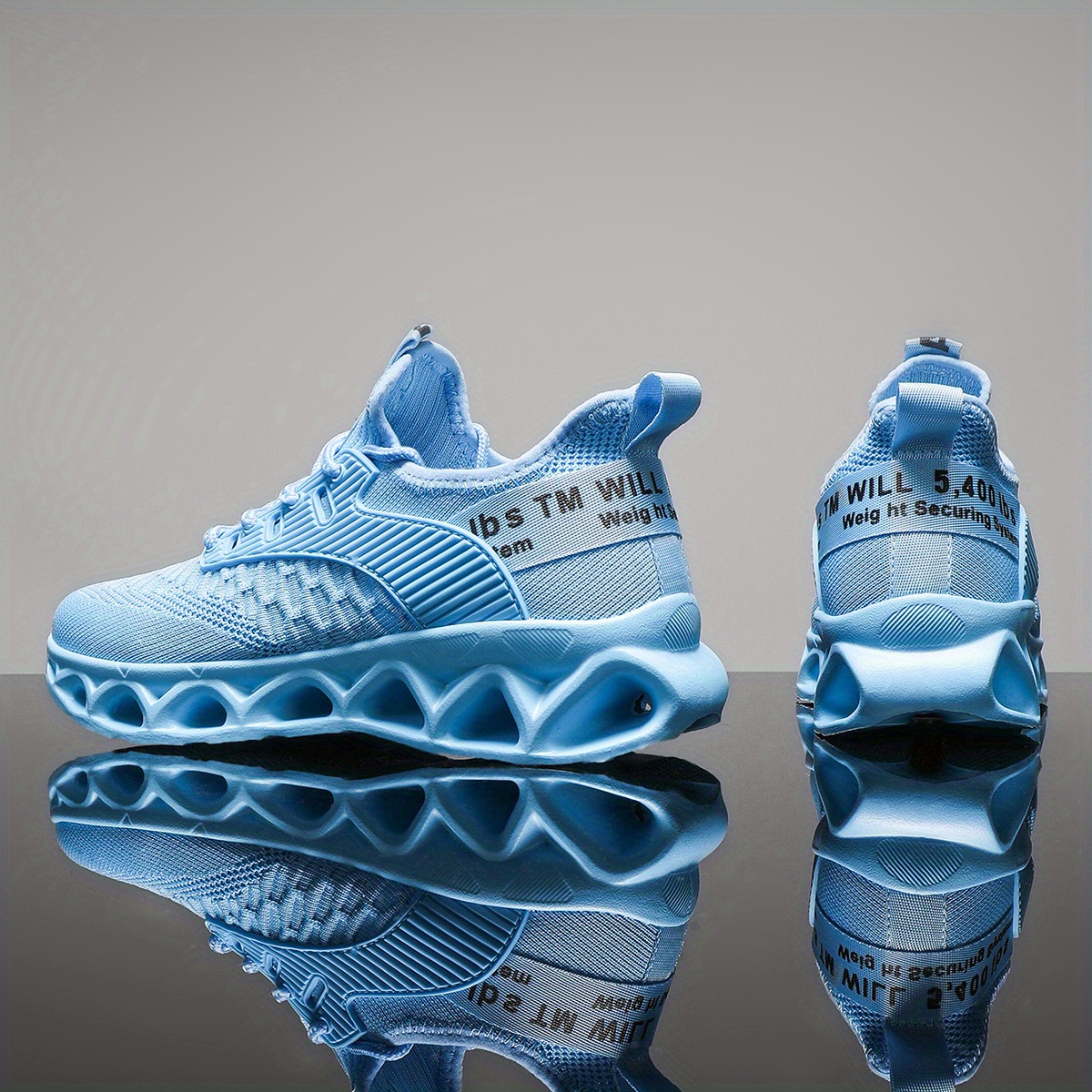 TEMU [sneakers] Breathable Running Shoes For Men | Stylish Solid Color, Lace-up Closure, Ideal For Walking, Hiking & Training, Low , Fabric Upper &