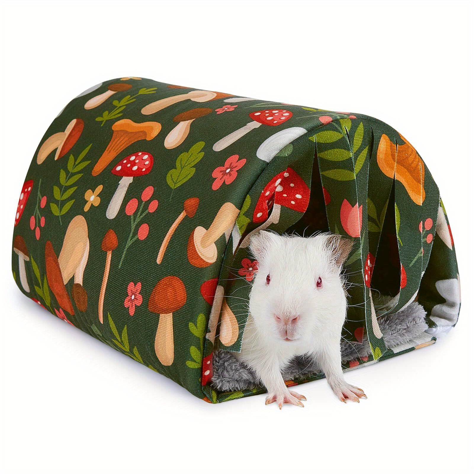 1 Washable Guinea Pig Tunnel With Curtains - A Comfortable Hideaway Suitable For Small Pets - Soft Items For Hamsters, , And Bunnies