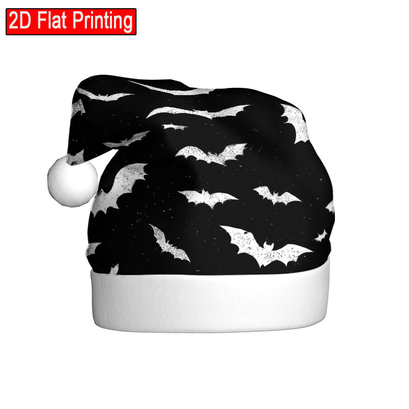 TEMU 1pc, Black And Pa - Christmas Hats, Santa Claus Hats For Christmas Holidays, Adult Christmas Hats For Men And Women - Holiday Party Supplies,