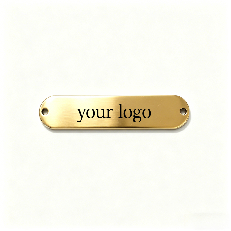 TEMU personalizzata con logo inciso, targhetta in metallo personalizzata, in metallo per vestiti, borse, borsette, regalo , regalo per , regalo di