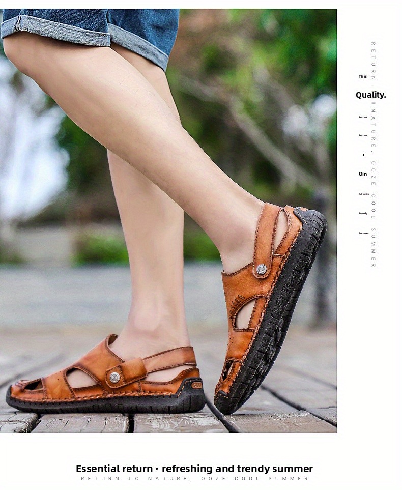 spring and summer new 2025 men s sandals, trendy and breathable , anti-slip casual slippers, lightweight and quick-drying shoes, wear-resistant and anti-slip trendy shoes details 5