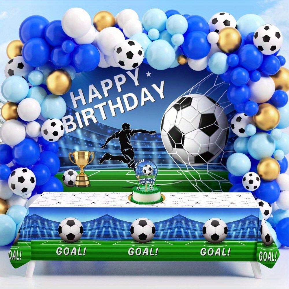6Pcs Football Cake Candles - Soccer Ball Birthday Party Decoration Supplies