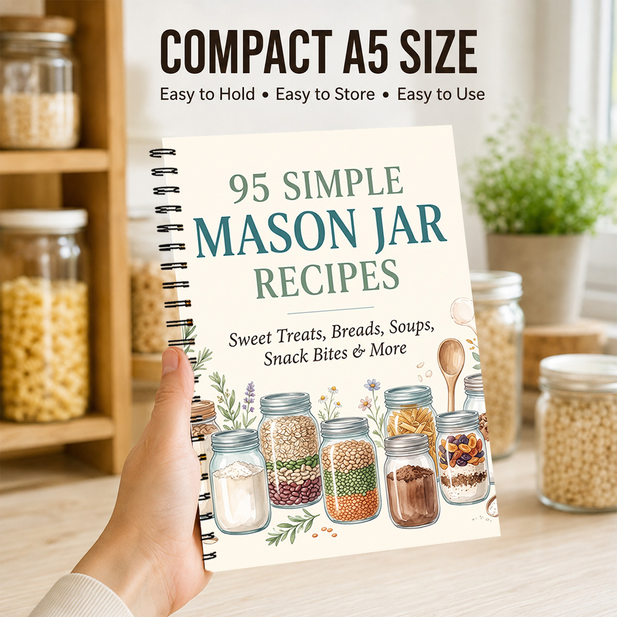 TEMU 95 Easy Mason Jar Recipes Guide: Convenient Food Storage Meals For Camping, Emergency Preparedness And Long-term Storage-soups, , Snacks,