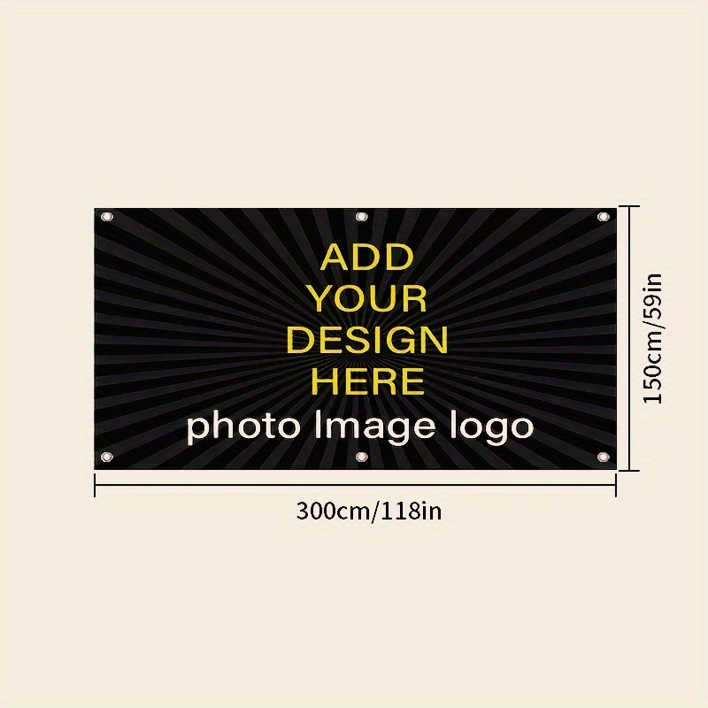 E-shop [Personalisiert] Outdoor Camping Flagge, 4 Plattenlöcher, personalisiert mit Bildern, personalisierten Fotos und Designs, zur Türdekoration,