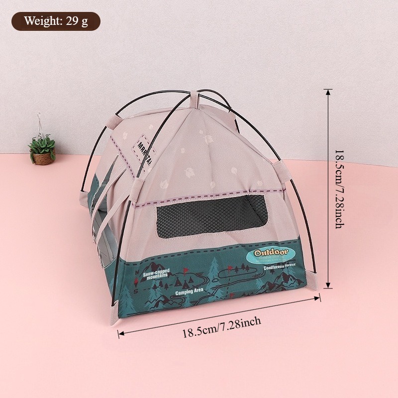 Image of 1:12 Miniature Camping Tent Model | Dollhouse Accessory And Mini Shooting Prop | Portable Small Scene Desktop Ornament | Handmade Decor Gift
