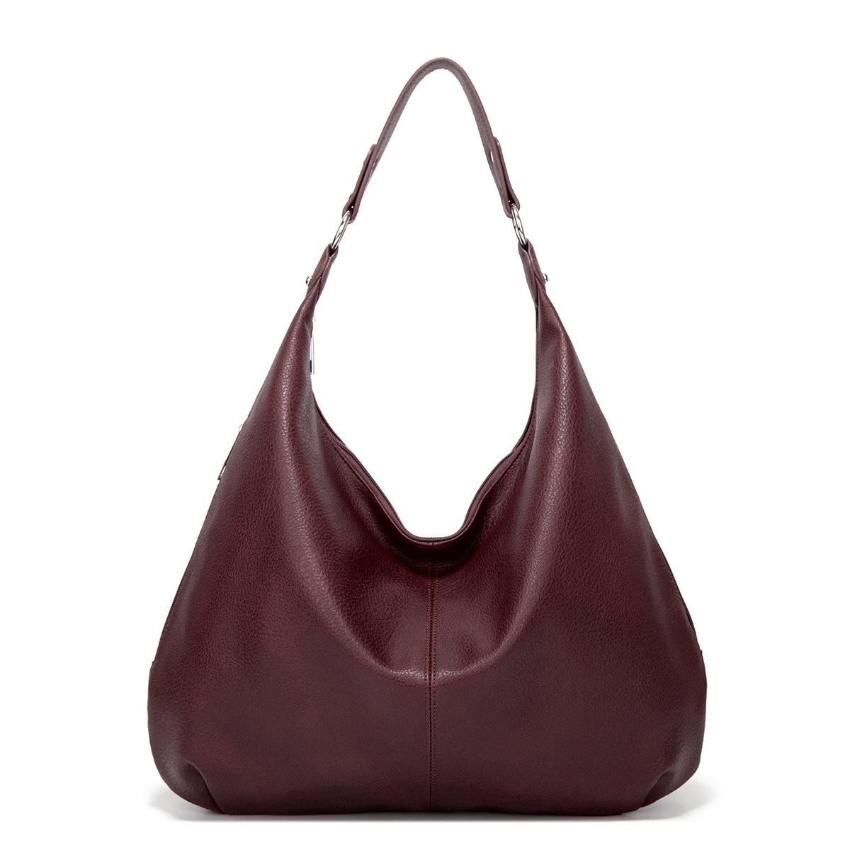 TEMU Neue Damen Lychee Samen Tragetasche, Vielseitige Pendler Tasche mit großem Fassungsvermögen, Retro Minimalistische Einfarbige Schultertasche