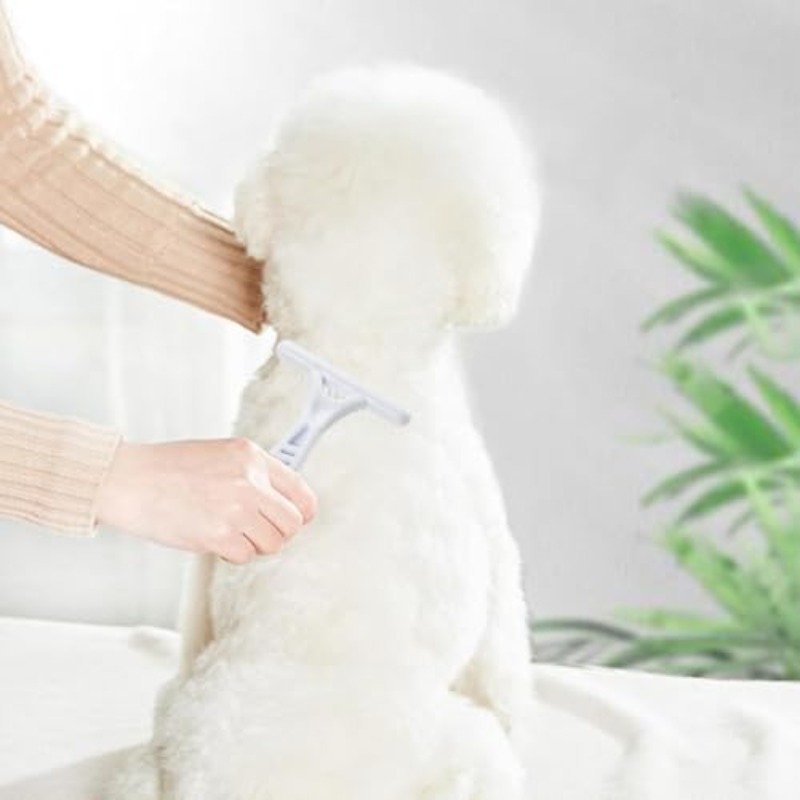 3pcs Pet Grooming Set, Pet Comb, Hairbrush, And Right-Hand Hair Removal Glove with Brushing Function, Detangling Double-Row Comb, Flea Comb for Fur Cleaning And Massage