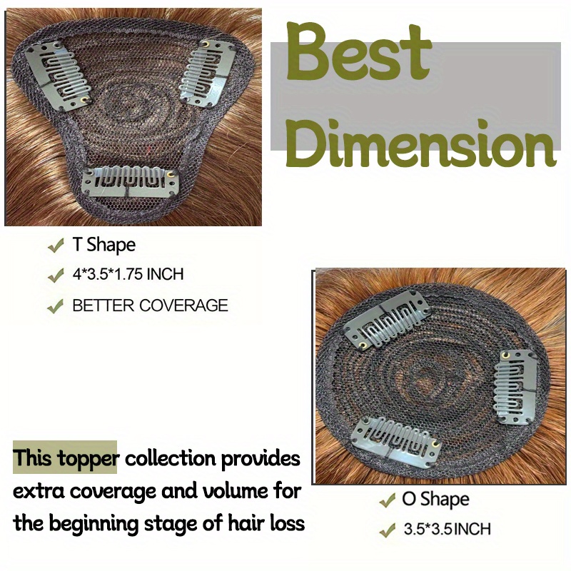 8 10 inch invisible human hair base toppers 100 human hair topper with bangs lightweight hair pieces for women with thinning hair 30 color womens clip on   straight hair invisible topper   toppe details 0