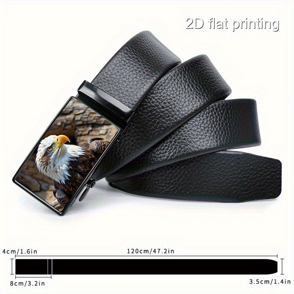 E-shop 2D-Schwebender-Adler-Muster-Kunstdesign – ein langlebiger, hochwertiger, exquisiter Gürtel für Herren, ein Schiebe-Gürtel, ein verstellbarer