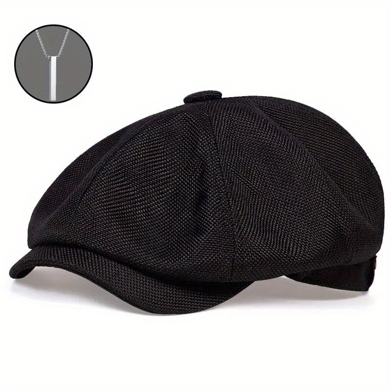 E-shop 2er-Pack, eine Mütze eine Halskette, Exquisiter Baskenmütze Gatsby Ivy für Herren, Handwäsche/chemische Reinigung, Leichtgewicht, Geeignet für