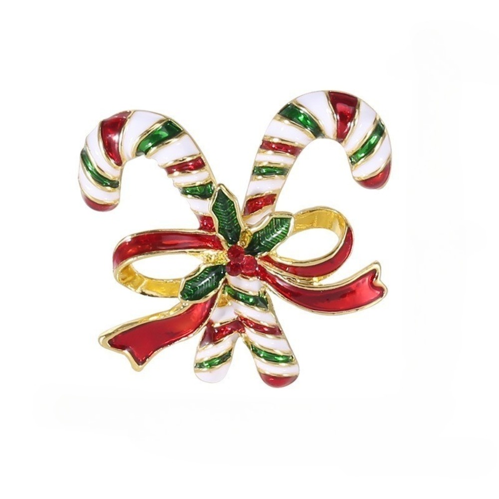 Vintage Christmas Candy Bar Bow Brooch, Holiday Accessory