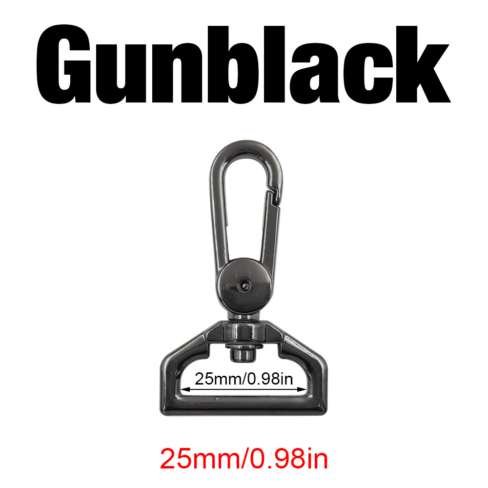 TEMU 2pcs 25/32/38mm Snap Hook Swivel Hook Clasps Metal Trigger Clips Suitcase Hook For Handcraft Leather Bag Straps Pet Leather Key Chain Additions