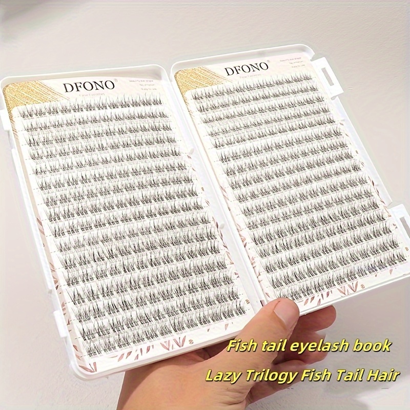 384 clusters fishtail diy eyelashes soft light reusable cluster lashes for natural look easy to apply long lasting details 5