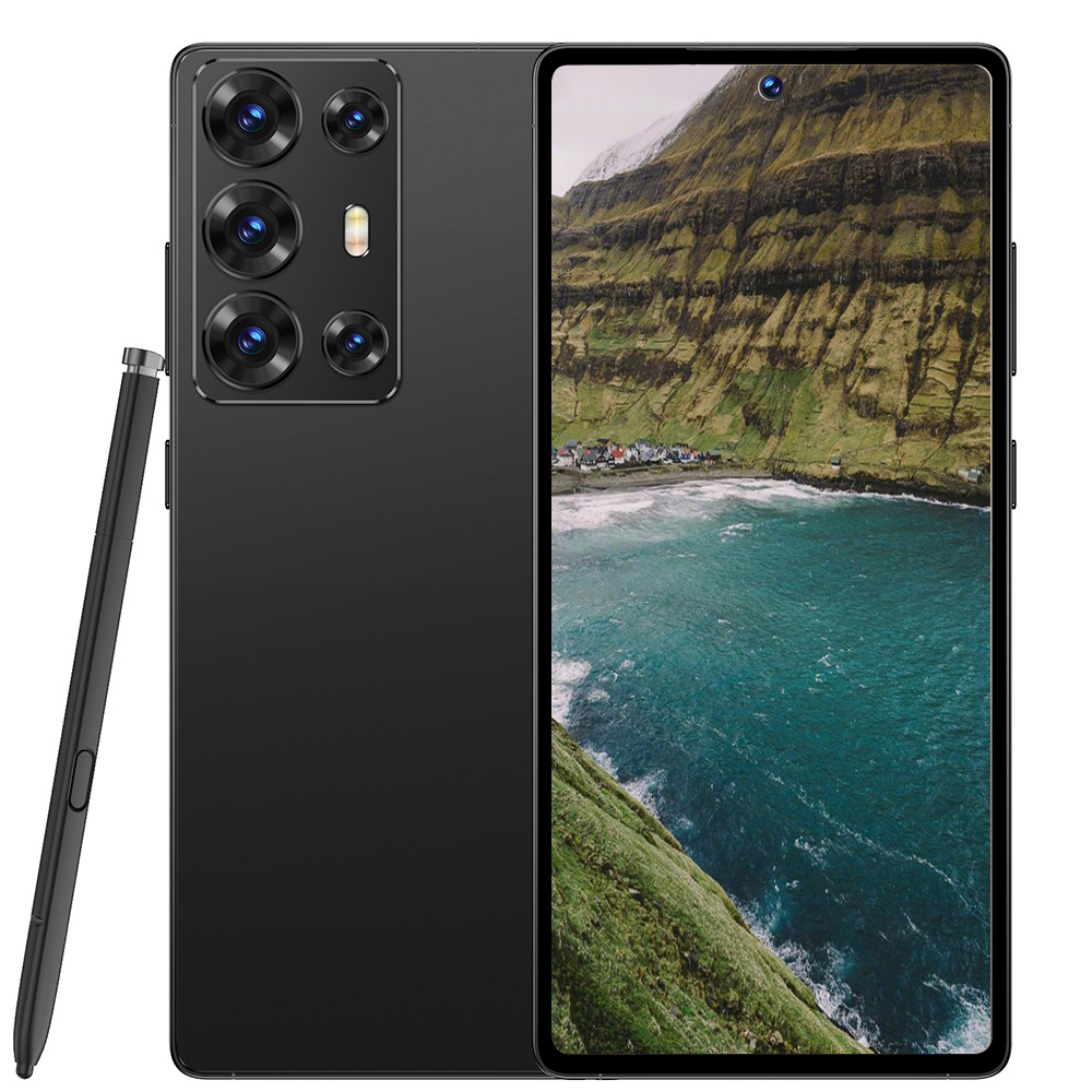 TEMU Appareil débloqué , abonnement, écran HD grand format de 6,8 pouces, 4+64 Go de mémoire extensible, double SIM, déverrouillage facial, ensemble