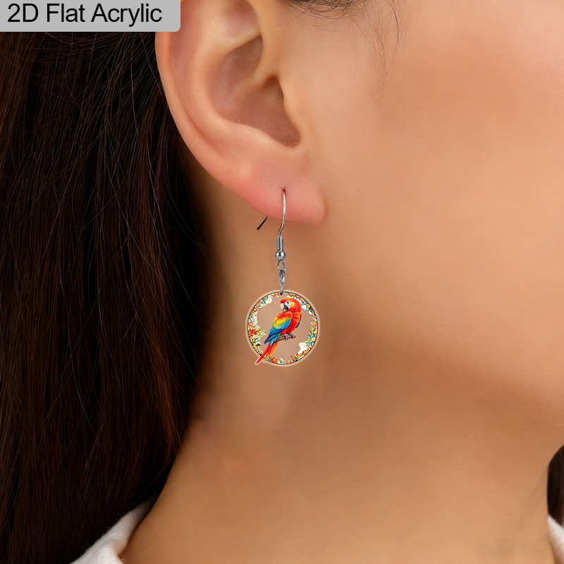 Women's Colorful Bohemian Parrot Dangle Earrings