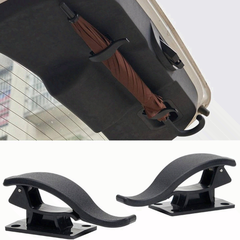 TEMU 2pcs Car Umbrella Holder, Multifunctional Car Boot Organizer Storage Hooks, 2025 New Portable Umbrella Trunk Back Car Purse Stand Bags Holder,