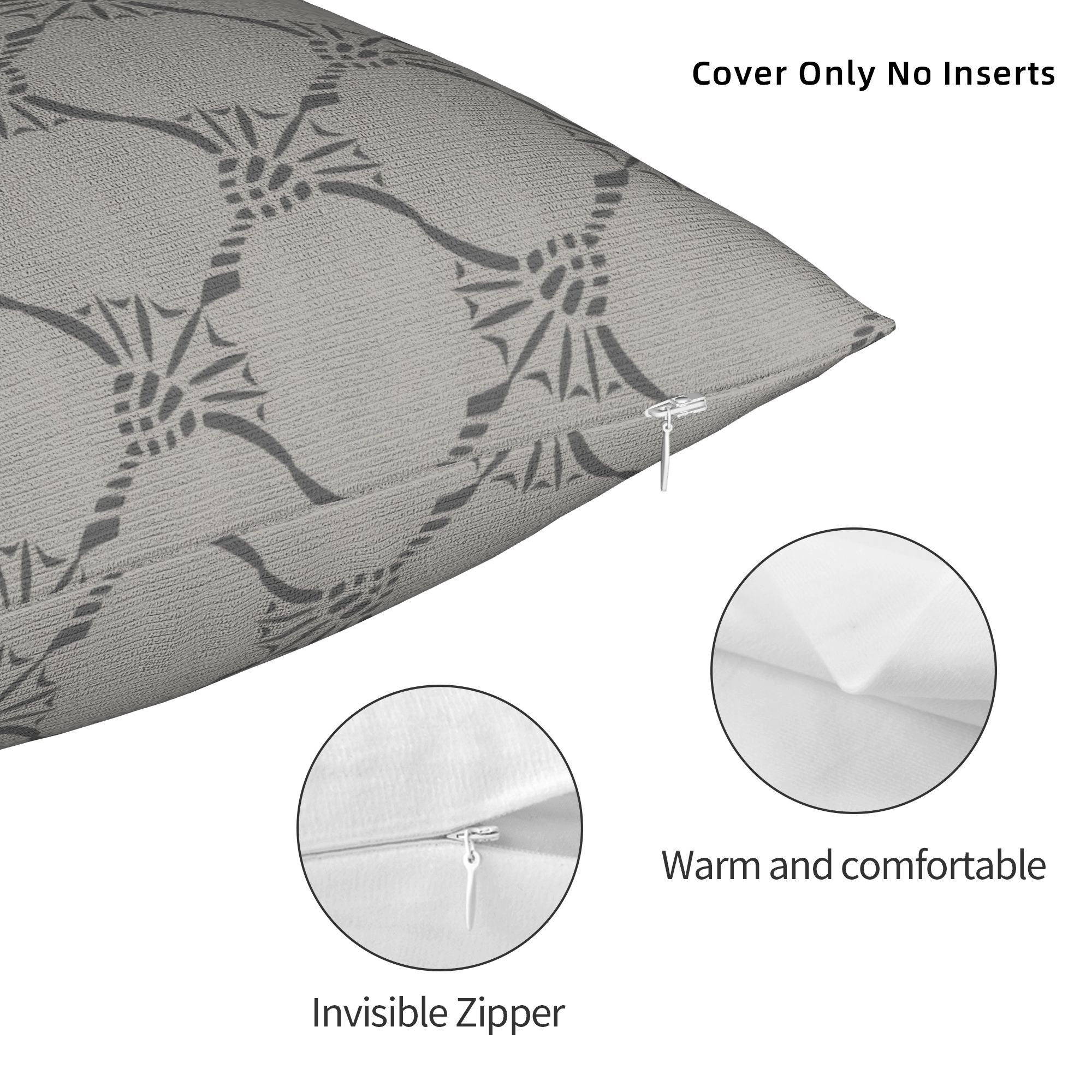 TEMU Geometric Floral Pattern Printed Decorative Pillowcase, Suitable For Living Room, Sofa, Bed, Office, Courtyard And Outdoor Decor, Living Room