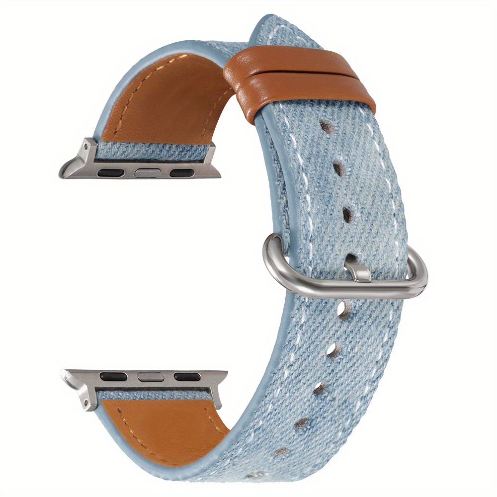 Image of Denim Fabric Watch Strap For Watch Band 49mm 44mm 45mm Bracelet For 9 7 6 5 4 Se 40mm 41mm 38mm