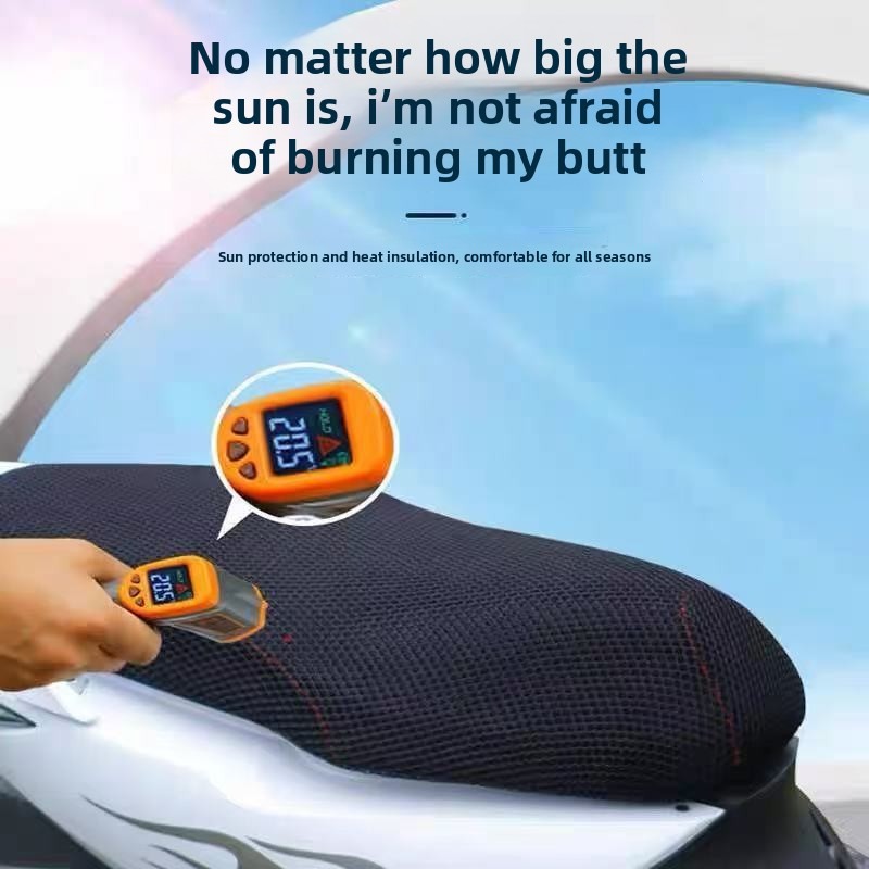 TEMU 3d Honeycomb Breathable Sunscreen Cushion Cover, Electric Car Motorcycle Universal Insulating Pad