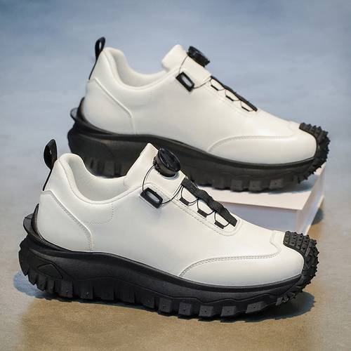 item picture sneakers a pair of knob mens trail running shoes lace free thick soled design suitable for outdoor mountaineering running camping and other