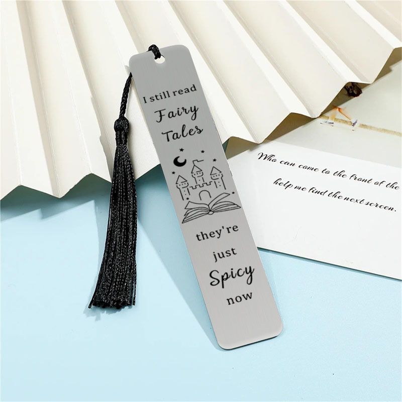 TEMU A Humorous Gift For Book Enthusiasts, This Stainless Steel Bookmark Features A Tassel And Is Engraved, Making It A Reading Accessory For Men And
