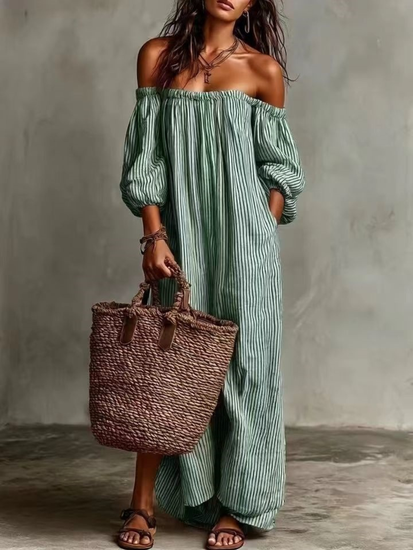 striped one shoulder dress sold on Temu United States