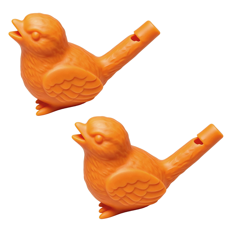 TEMU 2pcs Orange 3d-printed Whistles, Dual-unit Tabletop Decor For Display. Water And Blow, Adjust Water Volume For Chirping Acoustic , Cozy Visual